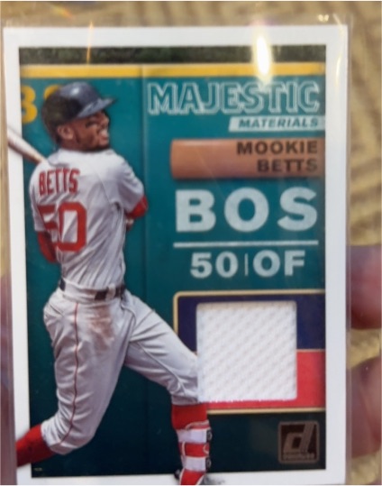 2019 Donruss Majestic Materials #MM-MB Mookie Betts — front