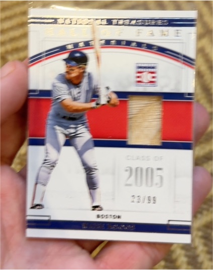 2020 Panini National Treasures Hall of Fame Bat Relic #23/99 Wade Boggs — front