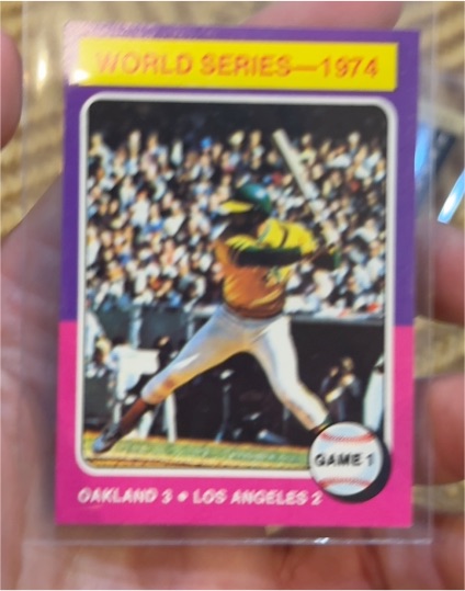 1975 Topps #461 Reggie Jackson World Series Game 1 — front