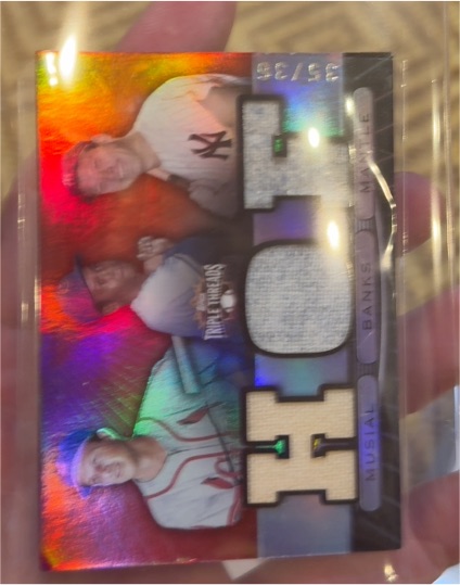 2006 Topps Triple Threads HO Musial Bains Wilhelm — front