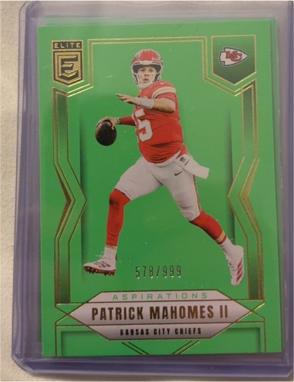 2025 Panini Donruss Elite #55 Patrick Mahomes II Aspirations Lime Green — front