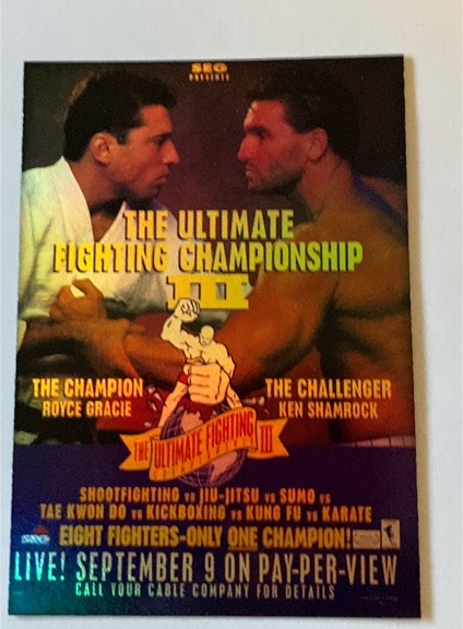 1995 SRO The Ultimate Fighting Championship III Poster Royce Gracie vs Ken Shamrock — front