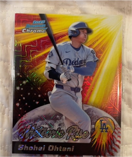 2025 Bowman Chrome #MR-12 Shohei Ohtani Meteoric Rise — front