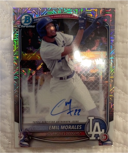 2025 Bowman Chrome #BMA-EM Emil Morales — front