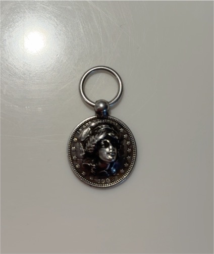1903 Indian Head Penny Keychain Pendant — front
