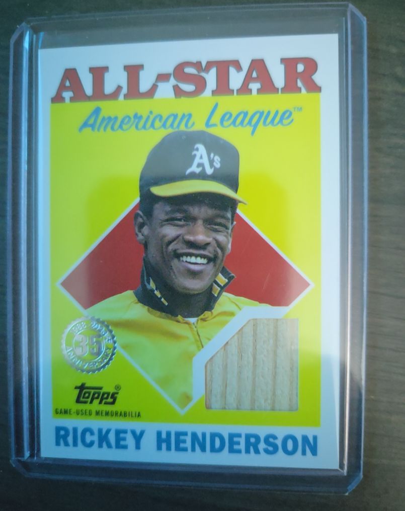 2023 Topps Series 2 1988 All-Star Game-Used Bat Relic #88ASR-RH Rickey Henderson — front
