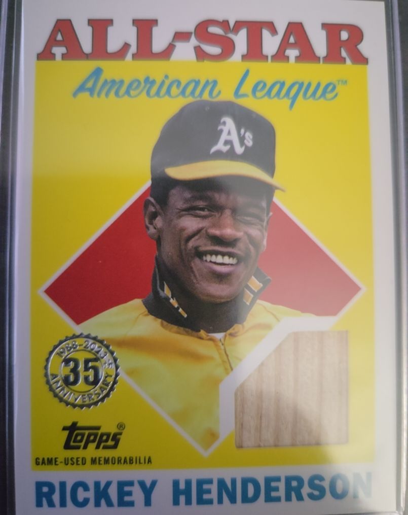 2023 Topps 1988 All Star Relic #88ASR-RH Rickey Henderson — front