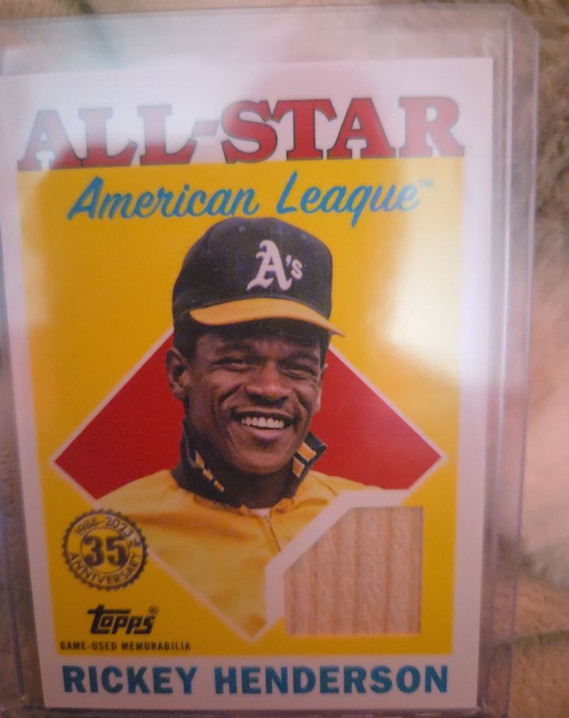 2023 Topps Series 2 1988 Topps All-Star Baseball Relics Rickey Henderson — front