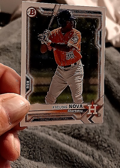2020 Bowman #HOU Freudis Nova — front