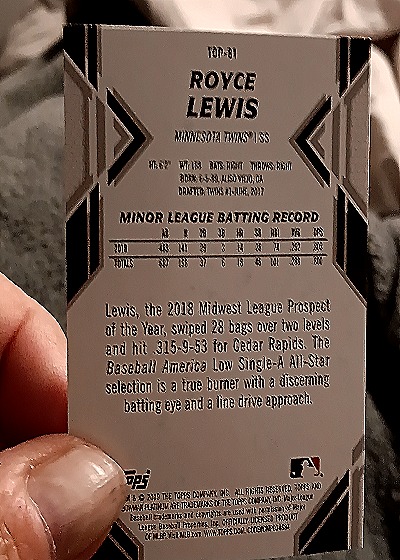 2021 Topps #81 Royce Lewis — back