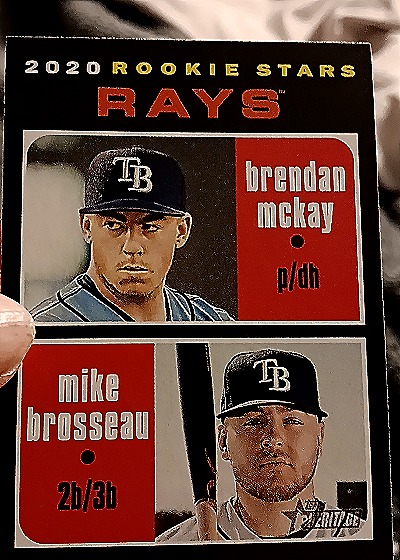 2020 Topps Heritage #161 Brendan McKay/Mike Brosseau Rookie Stars Tampa Bay Rays — front