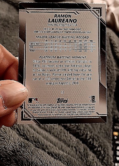 2020 Topps #12 Ramon Laureano — back