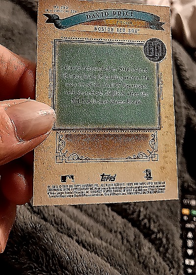 2019 Topps Gypsy Queen #263 David Price — back