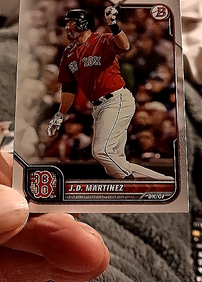 2022 Bowman #26 J.D. Martinez Boston Red Sox — front