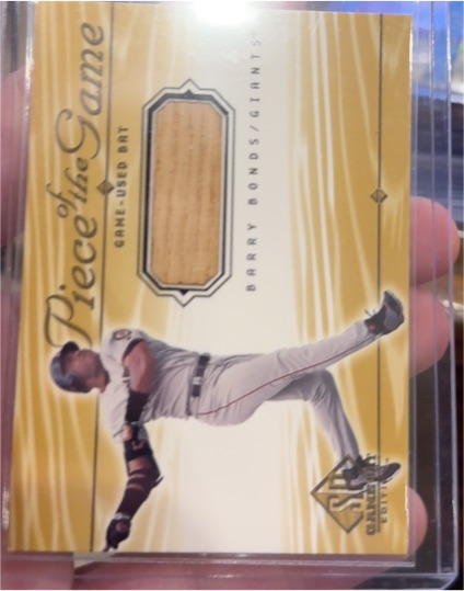 2000 Upper Deck SP Game Bat Piece of the Game #BB Barry Bonds — front