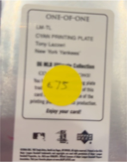 2006 Ultimate Collection Materials Printing Plates #TL Tony Lazzeri — front