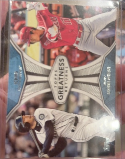 2019 Topps Chrome #GRE-8 Mike Trout / Ichiro Suzuki Greatness Returns — front