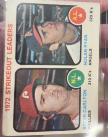1973 Topps #67 Steve Carlton/Nolan Ryan Strikeout Leaders — front