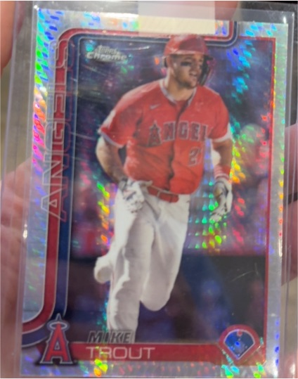 2025 Topps Chrome #100 Mike Trout — front