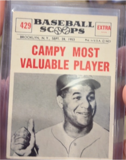 1961 Nu-Card Scoops #429 Roy Campanella Campy MVP Brooklyn Dodgers — front