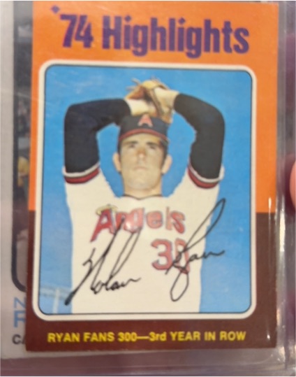 1975 Topps #5 Nolan Ryan 74 Highlights Insert — front