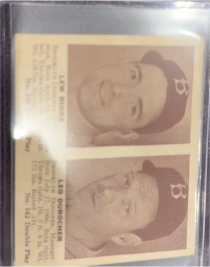 1941 Double Play #141/142 Lew Riggs / Leo Durocher — front