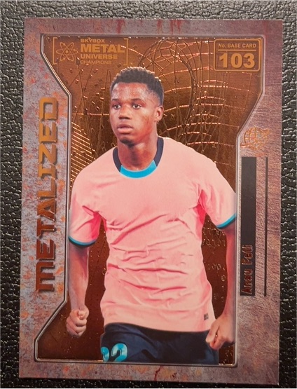 2021 Skybox Metal Universe Champions #103 Ansu Fati Metalized — front