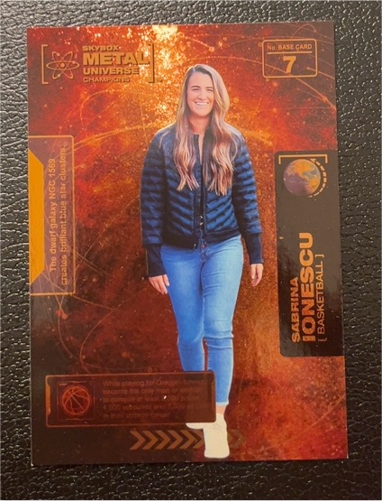 2021 Skybox Metal Universe Champions #7 Sabrina Ionescu — front