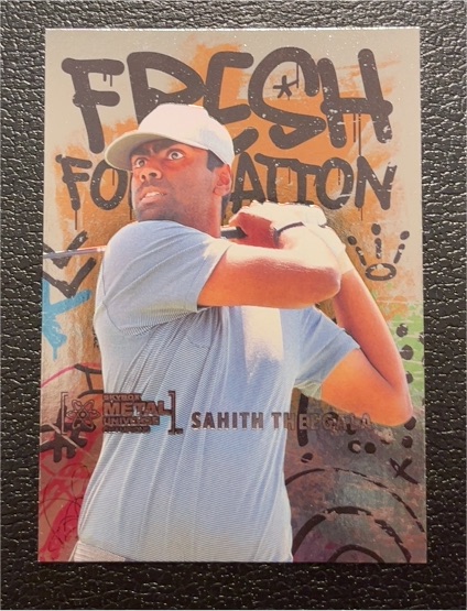 2021 Skybox Metal Universe Champions #FF34 Sahith Theegala Fresh Foundation — front
