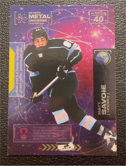2021 Skybox Metal Universe Champions #40 Matt Savoie — front