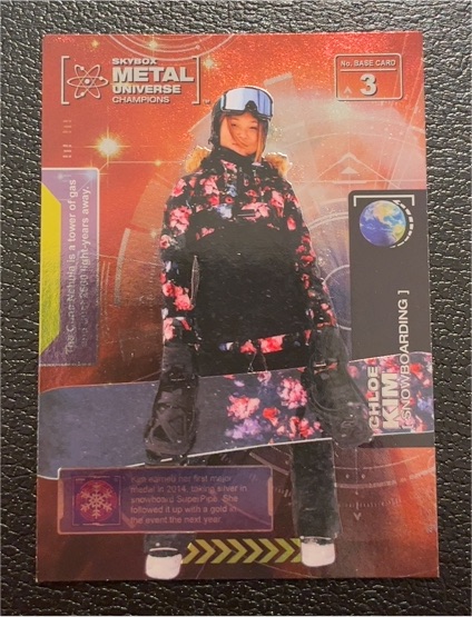 2021 Skybox Metal Universe Champions #3 Chloe Kim Snowboarding — front