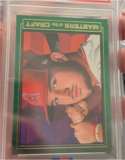 2021 Topps Gallery #MTC-14 Mike Trout Masters of the Craft Green Parallel — front