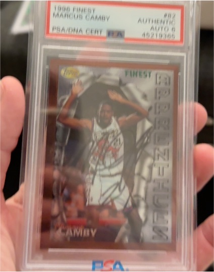 1996 Topps Finest #82 Marcus Camby — front