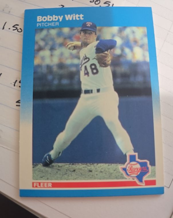1987 Fleer #143 Bobby Witt — front