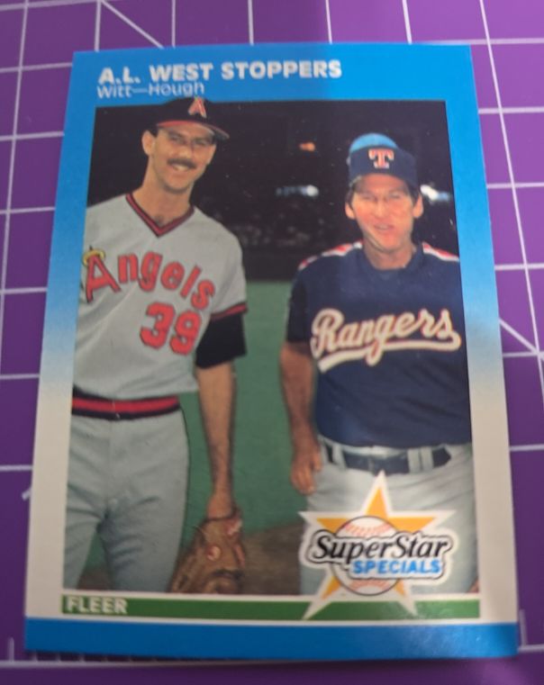 1987 Fleer #641 Mike Witt / Charlie Hough — front