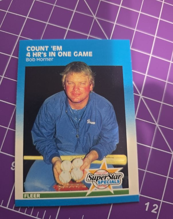 1987 Fleer #632 Bob Horner — front