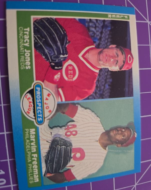 1987 Fleer #651 Tracy Jones / Marvin Freeman — front