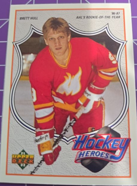 1991-92 Upper Deck Hockey Heroes #4 Brett Hull — front