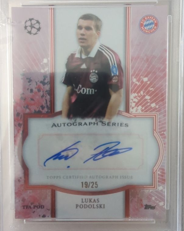 2006 Topps UEFA Champions League Autograph Series #TRA-POD Lukas Podolski — front