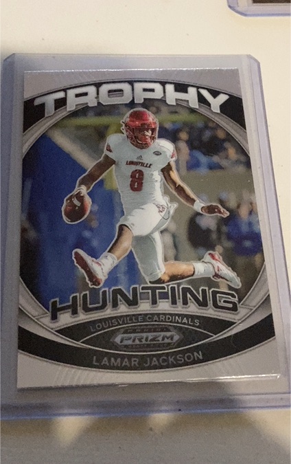 2024 Panini Prizm Draft Picks Trophy Hunting #TH-LJN Lamar Jackson — front