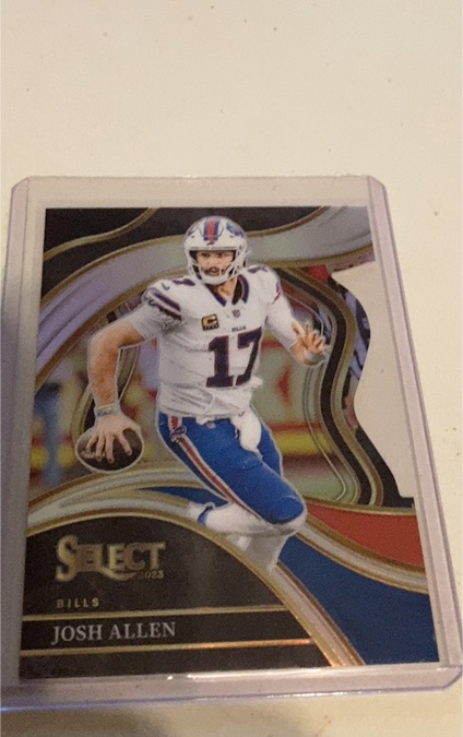 2023 Panini Select #252 Josh Allen Club Level Red Yellow Die Cut — front