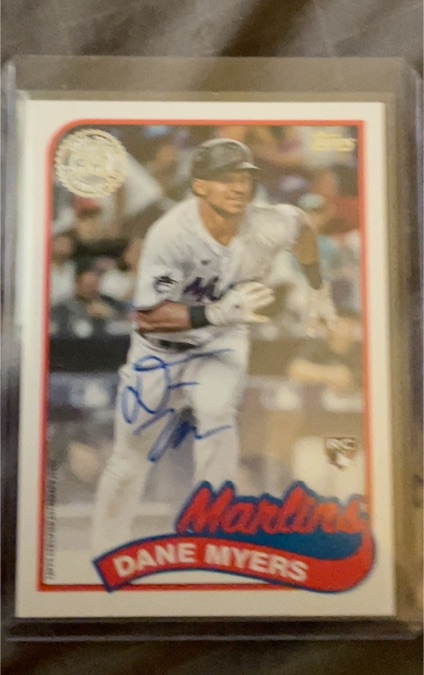 2024 Topps Series 1 1989 Topps Baseball Autographs #89BA-DMY Dane Myers — front