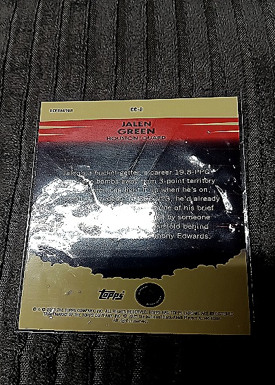 2024-25 Topps Chrome #CC-8 Jalen Green — back