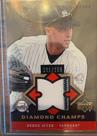 2004 Upper Deck Sweet Spot Diamond Champs Jersey #DC-DJ Derek Jeter — front