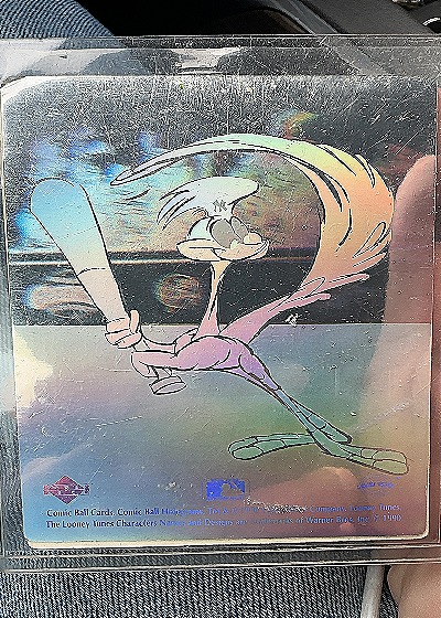 1990 Upper Deck Looney Tunes Comic Ball Road Runner Hologram — front