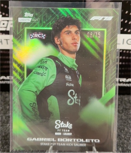 2025 Topps F1 Lights Out #08/75 Gabriel Bortoleto — front