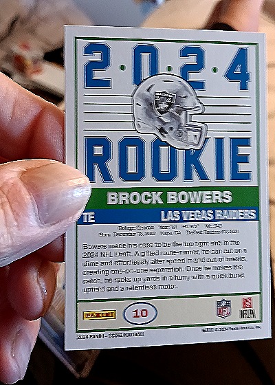 2024 Panini Score 35th Anniversary Rookie #10 Brock Bowers — back