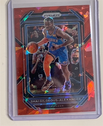 2022-23 Panini Prizm # Shai Gilgeous-Alexander Red Cracked Ice — front