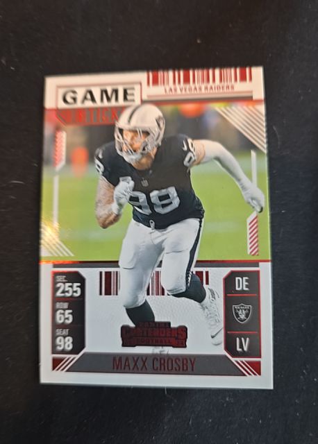 2024 Panini Contenders Red Game Ticket #52 Maxx Crosby — front