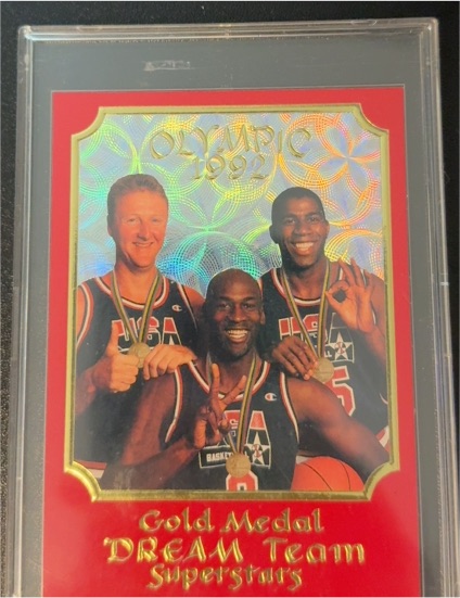 1993 Superstars Gold Medal Dream Team Michael Jordan Larry Bird Magic Johnson — front